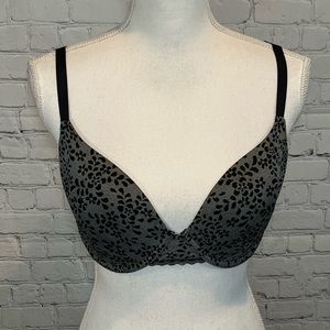 ADORE ME Bra Underwire Lightly Padded Black Floral-34D